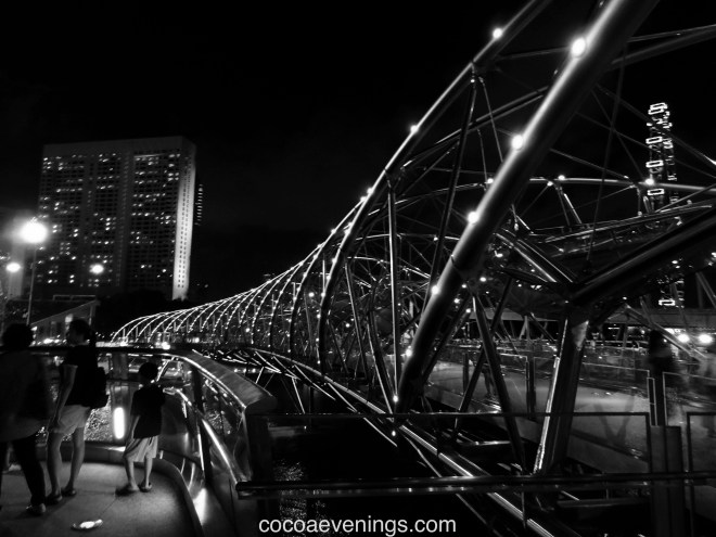 the helix black and white at marina bay sands singapore