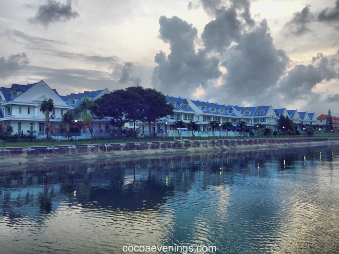 beautiful cottages besides canal at tanah merah